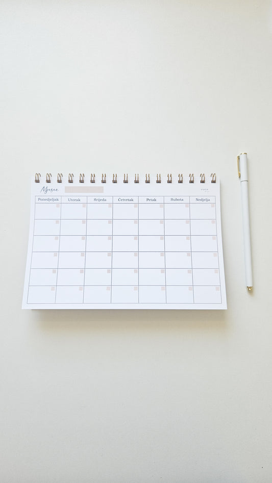 Mjesečni planer stolni