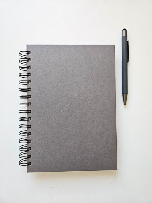 Dark gray notebook